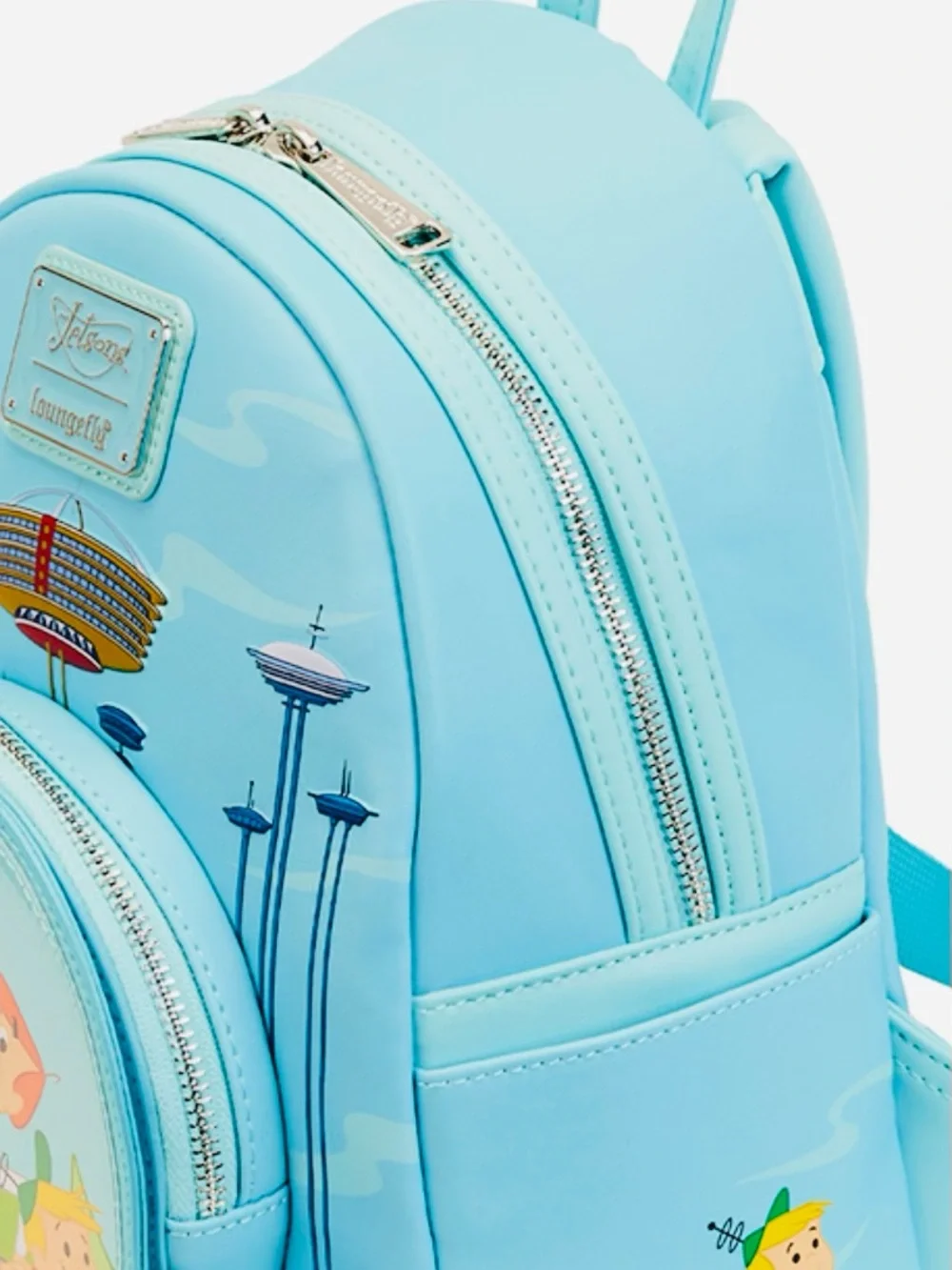 Loungefly Light Blue The Jetsons Mini Backpack with Colorful Character Print